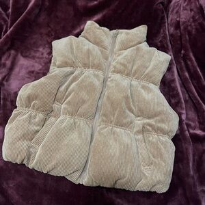 Love Tree Beige Corduroy Vest